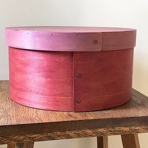 Amish Made Wood Hat Box Storage Box